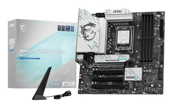 MSI B860M GAMING PLUS WIFI Hovedkort LGA 1851, B860, DDR5, 1x PCIe 5.0, 3x M.2 (B860M GAMING PLUS WIFI)