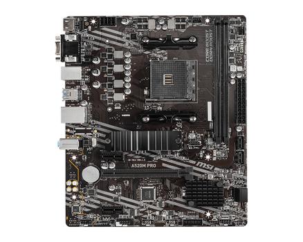 MSI A520M PRO Micro-ATX  AM4 AMD A520  (7D14-005R)