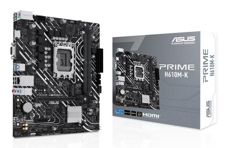 ASUS PRIME H610M-K - hovedkort - mikro ATX - LGA1700-sokkel - H610 (90MB1GA0-M0EAY0)