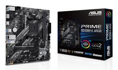 ASUS S PRIME B550M-K ARGB - Motherboard - micro ATX - Socket AM4 - AMD B550 Chipset - USB 3.2 Gen 1 - Gigabit LAN - onboard graphics (CPU required) - HD Audio (8-channel)