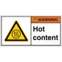 BRADY ISO Safety Sign - Warning Hot