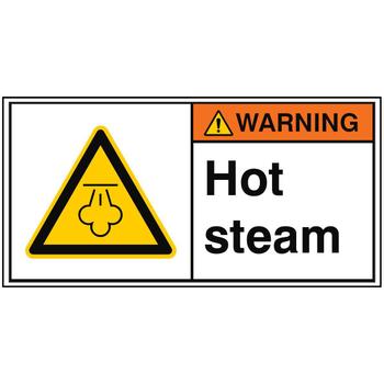 BRADY ISO Safety Sign - Warning Hot (W/W080/EN578-PEUL-100X50/1)