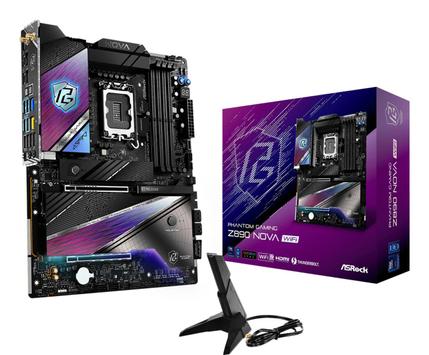 ASRock Z890 Nova WiFi, ATX LGA1851, 1x M.2 PCIe 5.0, 5x M.2 PCIe 4.0, 2x Thunderbolt 4, 2.5GbE + 5GbE LAN, Wi-Fi 7 320MHz (802.11be),  BT5.4 (90-MXBPS0-A0UAYZ)