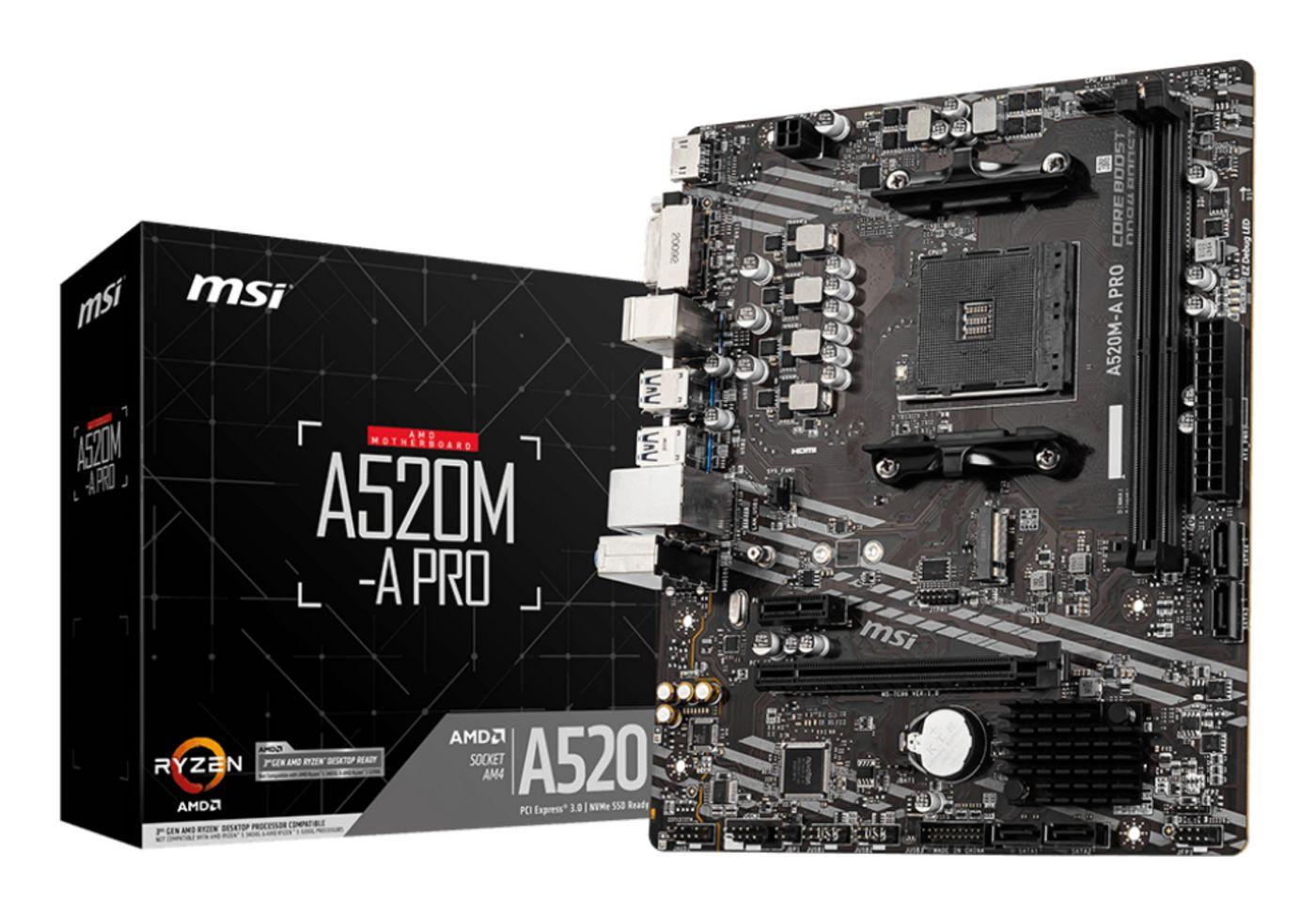 MSI - A520M-A Pro Motherboard Amd
