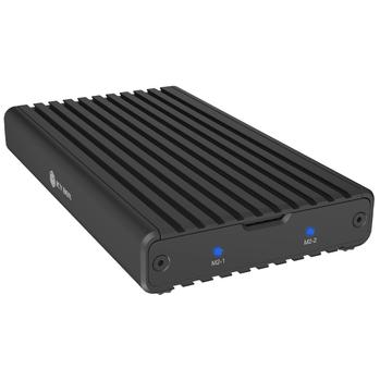 ICY BOX 2-bay M.2 PCIe NVMe enclosure,  USB 3.2 Gen2x2, toolless (IB-2817M-C32)
