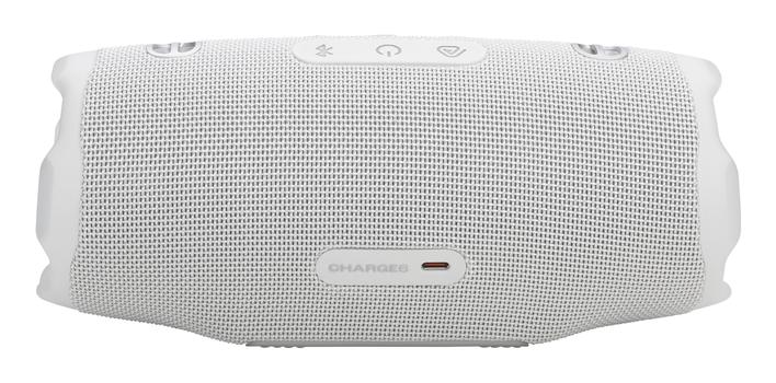 JBL Charge 6 Trådløs bluetooth høyttaler (hvit) Bærbar bluetooth-høyttaler med powerbank,  vann-/ støvtett,  28 timers batteri, Auracast (JBLCHARGE6WHT)