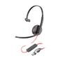 POLY Blackwire 3210 - Blackwire 3200 Series - Headset - On-Ear - kabelgebunden - USB-C - Schwarz - UC-zertifiziert, Zertifiziert für Skype für Unternehmen, Cisco Jabber Certified, Avaya Certified - Re