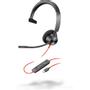 POLY Blackwire 3310 - Blackwire 3300 series - Headset - On-Ear - kabelgebunden - USB-C - Schwarz - UC-zertifiziert - Replaces Poly SKU 213929-101