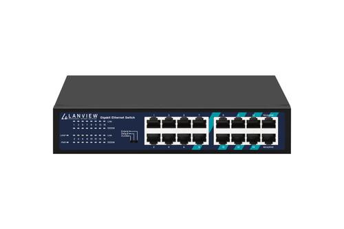 LANVIEW Unmanaged 16-Port Full  (LVN-1U-16PORT-1G)