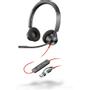 POLY Blackwire 3320 - Blackwire 3300 series - Headset - On-Ear - kabelgebunden - aktive Rauschunterdrückung - USB-C - Schwarz - Zertifiziert für Microsoft Teams, UC-zertifiziert