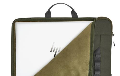 HP - Notebook-Hülle - modular - 39.6 cm (15.6") - Grau, grün (9J498AA)