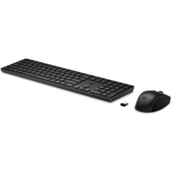 HP 650 Kombinert trådløst tastatur og mus (sort) Trådløs, USB, full størrelse,  opptil 20 / 24 mnd batteritid tastatur / mus (4R013AA)