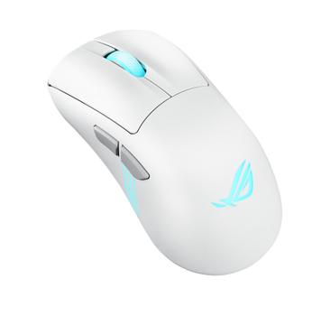 ASUS ROG Keris II Origin Trådløs Gamingmus (hvit) Bluetooth 5.1, RF 2.4GHz, 42000DPI, 65g (90MP04A0-BMUA10)