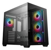Deepcool CG530 4F Mid Tower svart ATX-kabinett med 4 ARGB-vifter