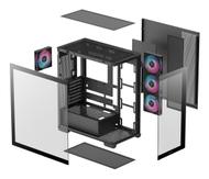 Deepcool CG580 4F Mid Tower Black, ATX, 4 ARGB-vifter (R-CG580-BKADA4-G-1)