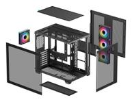 Deepcool CG530 4F Mid Tower svart ATX-kabinett med 4 ARGB-vifter (R-CG530-BKADA4-G-1)