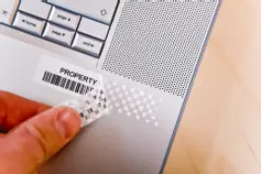 Brother 18MM Black On White Security Tape