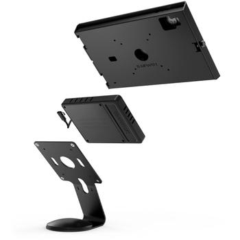 COMPULOCKS Galaxy Tab A8 10.5" Space Enclosure Core Counter Stand or Wall Mount Plus Hub - Monteringssats (väggfäste,  hölje, ställ) - för surfplatta - puderbelagd metall - svart - skärmstorlek: 10.5" - monterbar (111B105GA8SBH01)