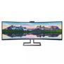 PHILIPS Brilliance P-line 499P9H - LED monitor - curved - 49" (48.8" viewable) - 5120 x 1440 Dual Quad HD @ 60 Hz - VA - 450 cd/m² - 3000:1 - DisplayHDR 400 - 5 ms - 2xHDMI, DisplayPort,  USB-C - speakers - (499P9H/00)