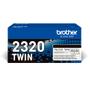BROTHER TN2320 TWIN - 2-pack - High Yield - black - original - toner cartridge - for Brother DCP-L2500, L2520, L2560, HL-L2300, L2340, L2360, L2365, MFC-L2700, L2720, L2740