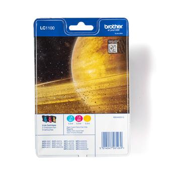 BROTHER LC1100RBWBP - Gelb, Cyan, Magenta - original - Blisterverpackung - Tintenpatrone - für DCP-185, 395, 6690, J715, MFC-490, 5490, 790, 795, 990, J615, Justio MFC-5890 (LC1100-RBWBP)
