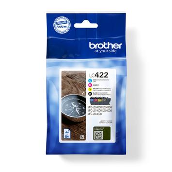 Brother LC422 Value Pack - 4-pack - svart, gul, cyan, magenta - original - blekkpatron (LC422VAL)