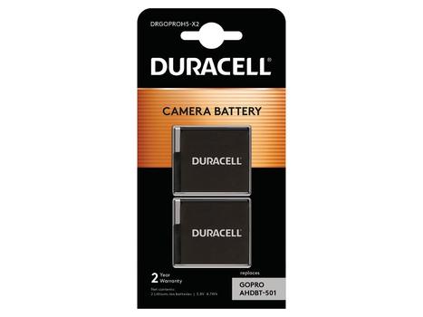 DURACELL 1x2 Li-Ion bat. 1250mAh for GoPro Hero 5/Hero 6/Hero 7 (DRGOPROH5-X2)