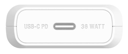 UNISYNK Slim Wall Charger G3 36W + Lightning Cable Hvit (10428)