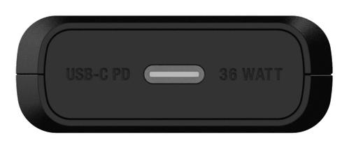 UNISYNK USB-C Wall charger 36W Slim Black Bulkpack (10404)