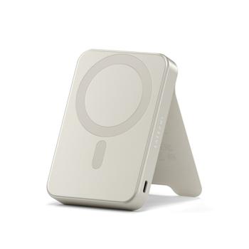 SATECHI OntheGo? Qi2 10K Magnetisk Power Bank med stativ - Sand (ST-B10Q2SW)