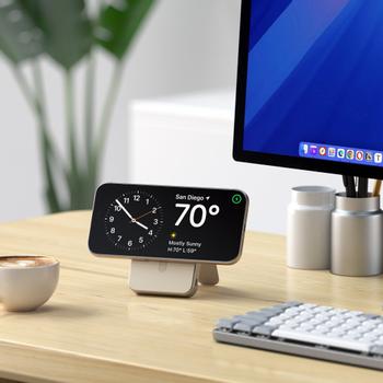 SATECHI OntheGo? Qi2 10K Magnetisk Power Bank med stativ - Sand (ST-B10Q2SW)