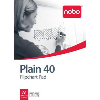 NOBO Flippoverblokk Nobo Plain 58x80cm 40 ark (34631165*5)