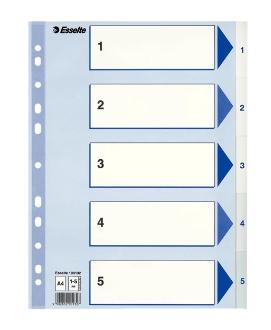 ESSELTE Indices PP A4 1-5 white (100132*20)
