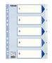 ESSELTE Register ESSELTE plast A4 1-5 blå/hvit