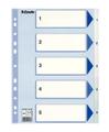 ESSELTE Register ESSELTE plast A4 1-5 blå/hvit