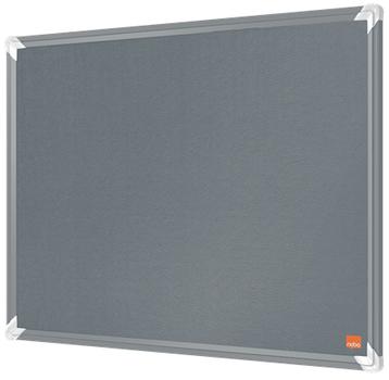 NOBO Premium Plus Grey Felt Noticeboard Aluminium Frame 600x450mm 1915194 DD (1915194)