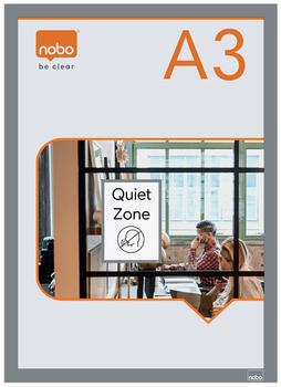 NOBO itseliimautuva A3-magneettikehys,  2kpl, hopea (1915699)