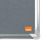 NOBO Premium Plus Grey Felt Noticeboard Aluminium Frame 600x450mm 1915194 DD (1915194)