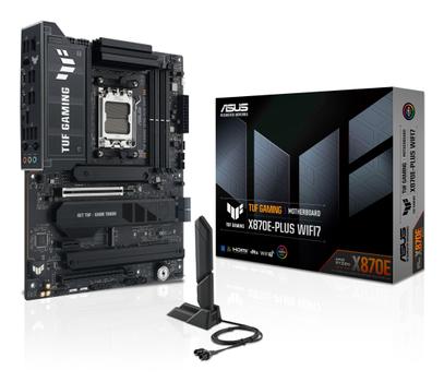 ASUS TUF GAMING X870E-PLUS WIFI7 - Motherboard - ATX - Socket AM5 - AMD X870E Chipset - USB4, USB-C 3.2 Gen 2x2, USB 3.2 Gen 2, USB 3.2 Gen 1 - Wi-Fi 7, 2.5 Gigabit LAN, Bluetooth - onboard graphics (CPU (90MB1M70-M0EAY0)