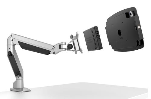 COMPULOCKS Galaxy Tab A8 10.5" Space Enclosure Articulating Arm Mount Plus Hub - Monteringssats (vridbar arm, hölje) - för surfplatta - svart - skärmstorlek: 10.5" - för Samsung Galaxy Tab A8 (660REACH105GA8SBH01)