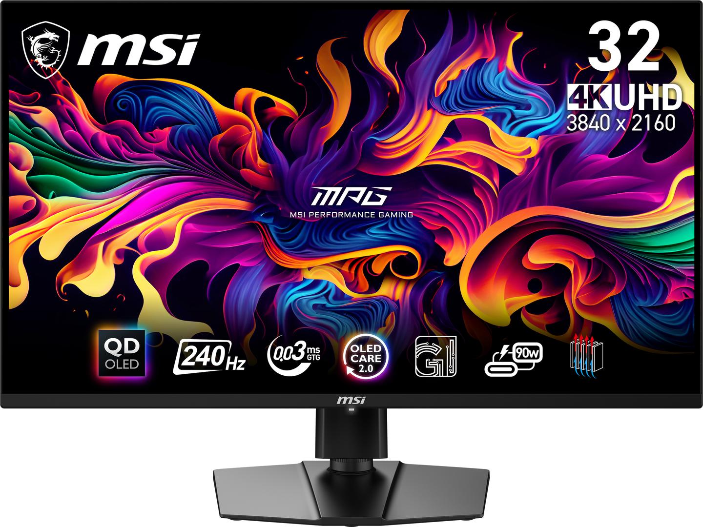 MSI - MPG 321URX QD-OLED, 31.5" QD-OLED Flat, 4K/UHD (3840x2160), 240HZ
