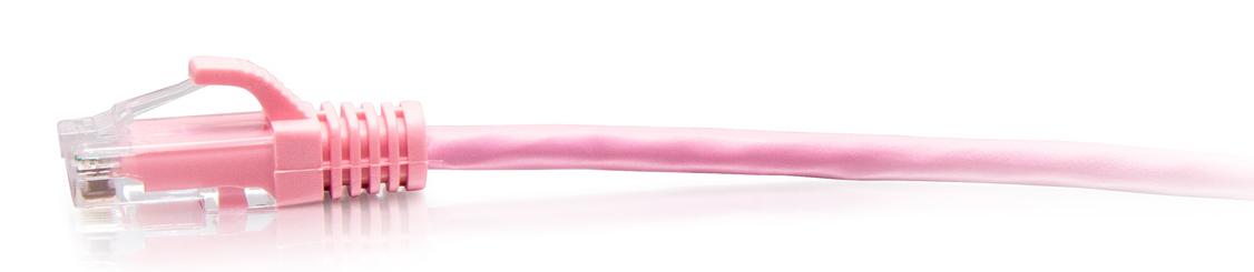 C2G 1FT/0.3M CAT6A SLIM PATCH 28AWG PINK (C2G30195)