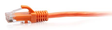 C2G 1ft (0.3m) Cat6a Snagless Unshielded (UTP) Slim Ethernet Network Patch Cable - Orange - koblingskabel - 30 cm - oransje (C2G30174)