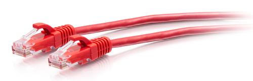 C2G 1FT/0.3M CAT6A SLIM PATCH 28AWG RED (C2G30160)