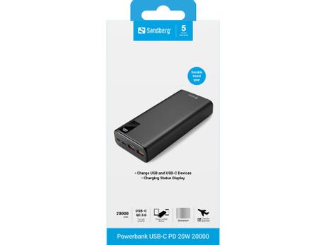 Sandberg Powerbank USB-C PD 20W 20000mAh (420-59)