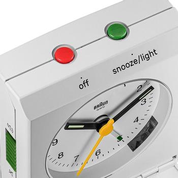 BRAUN BC 05 W  Quartz Foldable Alarm Clock White (67705)