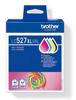 BROTHER LC527XLVAL Value pack high yield CMYK, up to 1 x 3 000 + 3 x 2 000 pages (LC527XLVAL)