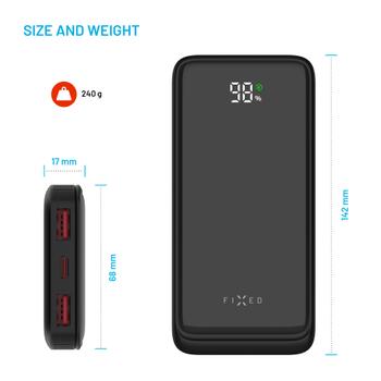 FIXED Zen2 10 USB-C PD 20W Power Bank 10.000 mAh Black (FIXZEN2-10-BK)