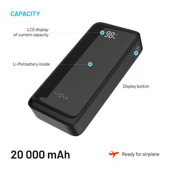 FIXED Zen2 20 USB-C PD 20W Power Bank 20.000 mAh Black (FIXZEN2-20-BK)