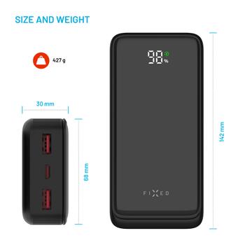 FIXED Zen2 20 USB-C PD 20W Power Bank 20.000 mAh Black (FIXZEN2-20-BK)